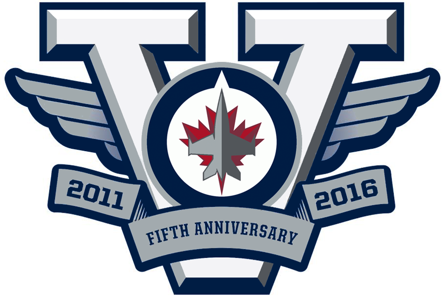 Winnipeg Jets 2016 Anniversary Logo fabric transfer